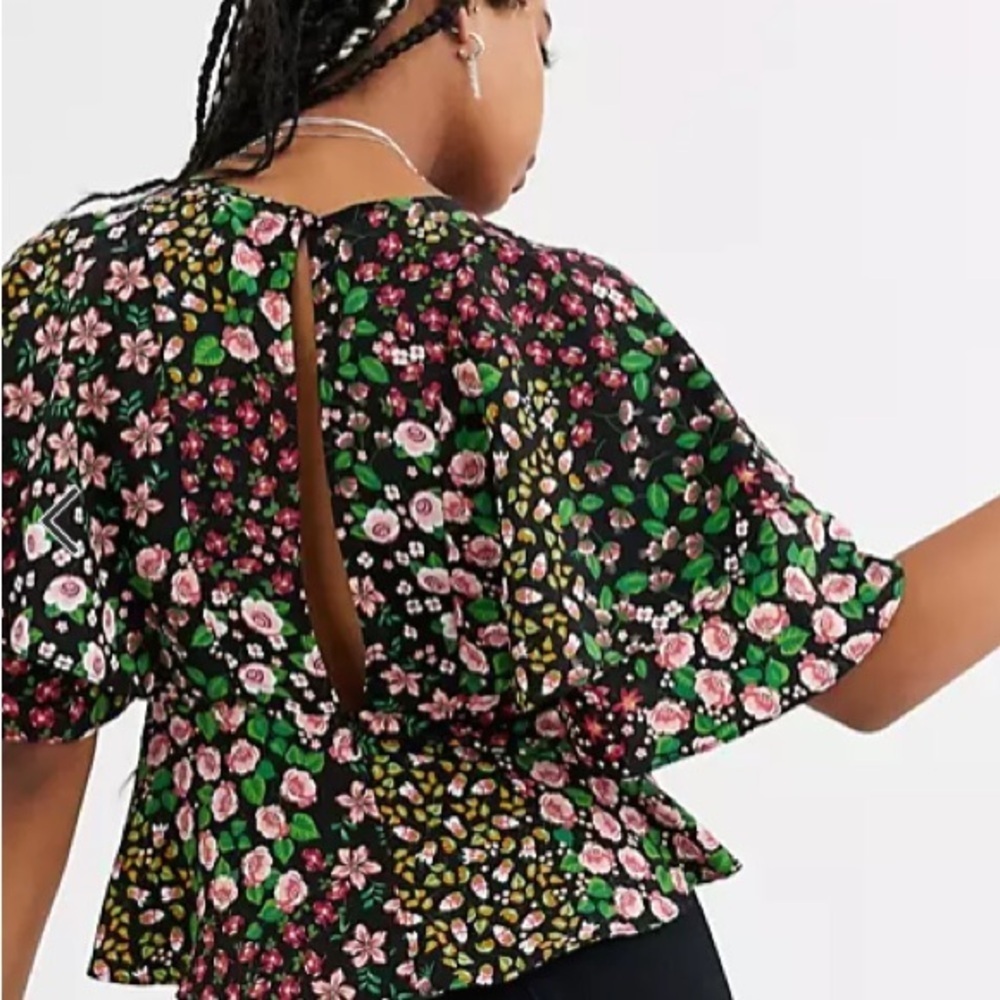 Topshop Multicolor Floral Blouse - Picture 5 of 5